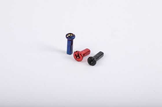 Polished Standard Cabeza plana redonda pezones de motocicleta de colores