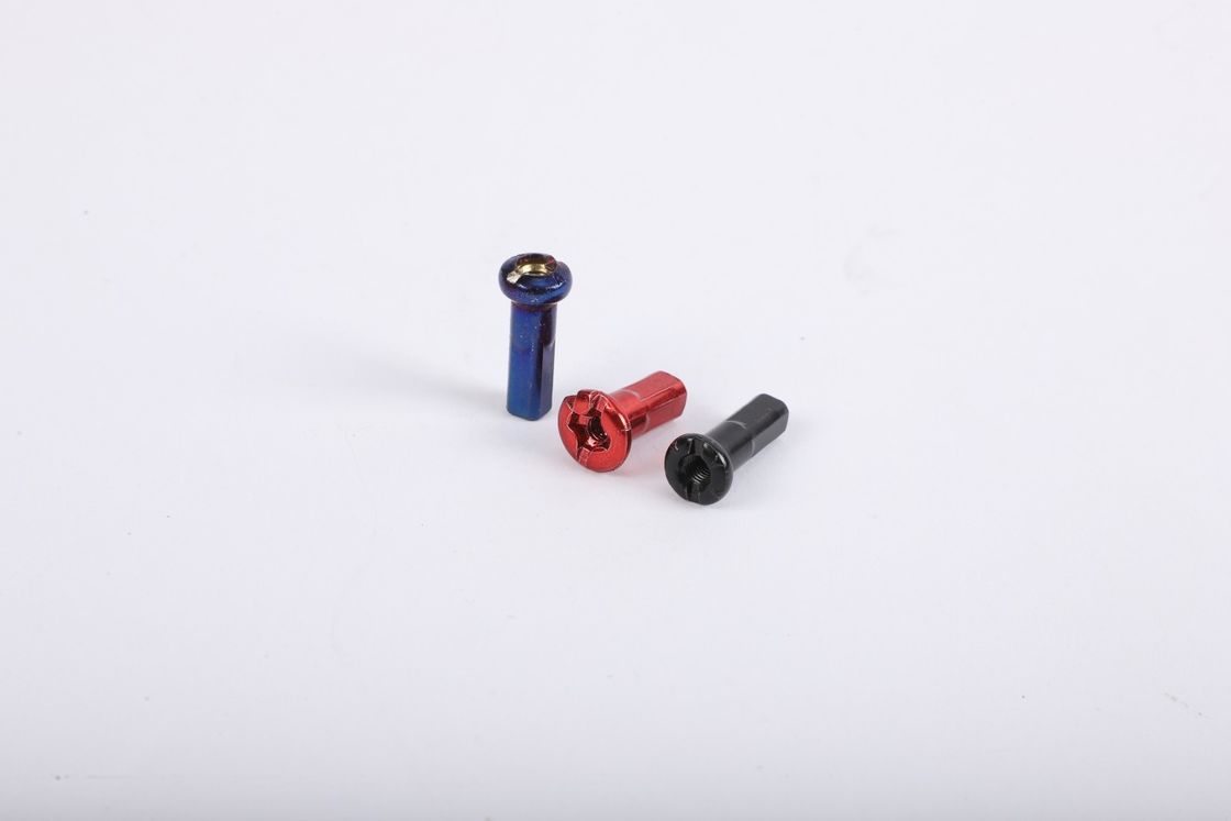 Polished Standard Cabeza plana redonda pezones de motocicleta de colores